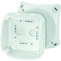 Hensel KF 0400 G kábelösszekötő doboz kapcsok nélkül, 104x104x70mm IP66 szürke, időjárásálló (KF 0400 G) - lumenet