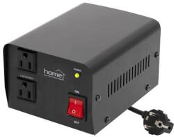 HOME VTF200VA feszültségátalakító, max. 200VA, 230V/110V transzformátor, dupla 110V kimeneti aljzat két készülékhez, hordozható