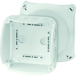 Hensel KF 0600 G kábelösszekötő doboz kapcsok nélkül, 130x130x77mm IP66 szürke, időjárásálló (KF 0600 G) - lumenet