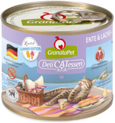 GranataPet 12x200g Granatapet DeliCatessen kacsa & lazac limitált nyári kiadású nedves macskatáp
