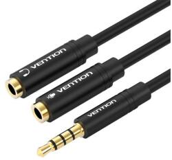 Vention Cable Audio 3.5mm Male to 2x 3.5mm Female Vention BBVBY 0.3m (black) (BBVBY)