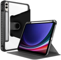 Techsuit - Kristálytiszta Látvány - Samsung Galaxy Tab S9 Plus / S9 FE Plus / S10 Plus - Fekete tok