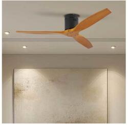 ZEVENTI - Ventilator de tavan SPELLO Wi-Fi Tuya negru/stejar + telecomandă (ZV0041)