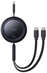 Baseus Kábel USB-C 2W1 Baseus Fényes tükör, C+C / 100W / 1m (czarny)