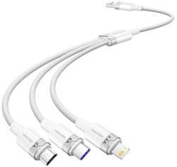 Vention USB 2.0 A-3-in-1 6A kábel Vention CTRWG 1.5M (fehér)