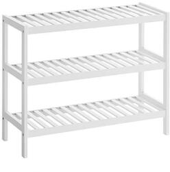  Bambusz cipőállvány, 3 szintes tároló polc, 70 X 26 X 55 cm (Sz X D X H), ideális előszobába, fürdőszobába (LBS13W XXX)