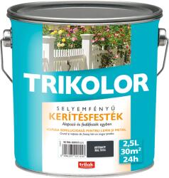 Trikolor selyemfényű antracit kerítésfesték 2, 5L
