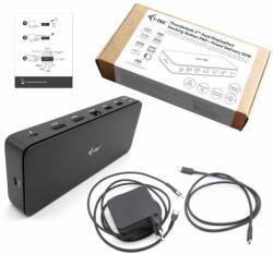 i-tec USB elosztó i-Tec TB4DUALDPDOCKPDPRO, 40 Gbit/s, 28 V, fekete (S55275750)