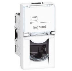 Legrand 137355 Program Mosaic LCS2 RJ45 aljzat Cat 6 UTP 1 modul White, hálózati kiegészítő (76561)
