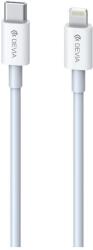 DEVIA USB Type-C - Lightning adat- és töltőkábel 1 m-es vezetékkel - Devia SmartSeries PD Cable for Lightning - 20W - fehér (MEN-R1-24595)