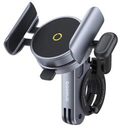 Baseus PRIMETRIP kerékpáros telefontartó (kormányra rögzíthető, mágneses, 5.2-7.2" méret) FEKETE C40569000121-00 (C40569000121-00)