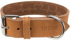 TRIXIE Bőr Nyakörv M: 38-47 CM Rusztikus Heartbeat Barna 19015 (0009521671829)