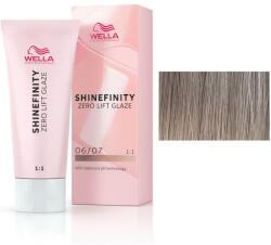 Wella Shinefinity Zero Lift Glaze félig permanens áttetsző festék , 06/07 Deep Walnut sötétszőke natúr szatén, 60 ml