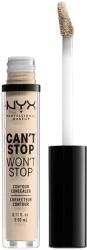 NYX Cosmetics Can't Stop Won't Stop 1.5 Fair korrektor foltok és sötét karikák ellen, 3.5 ml (800897168551)