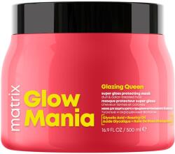 Matrix Total Results Glow Mania Glazing Queen hajmaszk glikolsavval és csipkebogyó olajjal, védi a színt és fényt ad, 500ml
