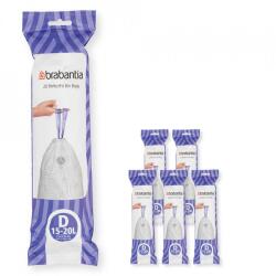 Brabantia Szemeteszsák Brabantia PerfectFit Sort&Go/beépíthető D méret, 15-20L, 120 db, doboz 1005569 (BR/1005569)