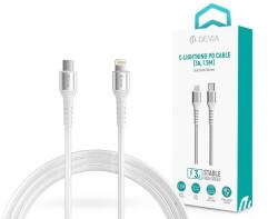 DEVIA USB Type-C - Lightning adat- és töltőkábel 1, 5 m-es vezetékkel - Devia Gracious Series Type-C - Lightning PD Cable - 5V/3A - fehér (ST379307-583975366)