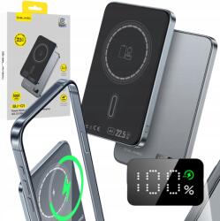 Erős Powerbank Magsafe Mágneses Indukciós 3az1ben Vékony 5000 mAh 22, 5W (Powerbank BJ-01 5000mAh)