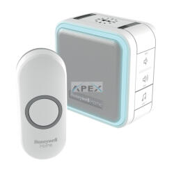 Honeywell DC515N vezeték nélküli csengő, 150m hatótáv, 9 dallam, időzíthető némítás, LED fényjelzés, többcsatornás, 230V-os tápellátás