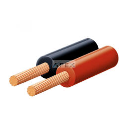 Somogyi Elektronic KL 0, 5-10X hangszóróvezeték, piros-fekete, 2C x (64 x 0, 10 mm), 0, 1 mm-es elemi szál, 10m