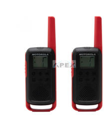 Motorola TLKR T62 adóvevő pár, 8km, 16 PMR csatorna, 121 csatorna, ~16 óra üzemidő - webmuszaki