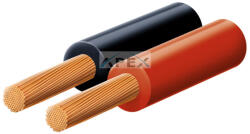 Somogyi Elektronic KL 1 hangszóróvezeték, piros-fekete, 2 x 1 mm2, 0, 1 mm elemi szál, 100 m/ tekercs