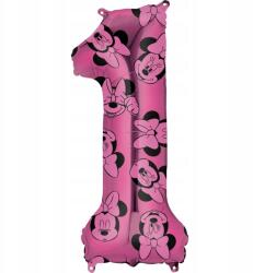Amscan 1. számú születésnapi fólia lufi Minnie 66 cm