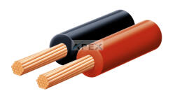 Somogyi Elektronic KL 0, 15 hangszóróvezeték, piros-fekete, 2 x 0, 15 mm2, 0, 1 mm elemi szál, 100 m/ tekercs
