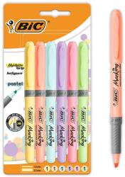 BIC Bic, Highlighter Grip Pastel, marker evidentiator, 6 buc