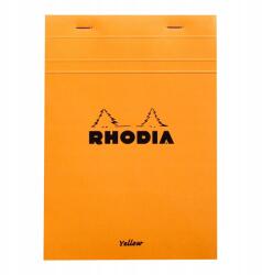Rhodia Jegyzettömb Legal Pad A5 14, 8x21 cm kockás, varrott, narancssárga sárga R lap (16260C)