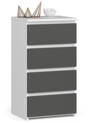 AKORD Komód szekrény 40 cm CL4 fehér-grafit szürke Akd (OP0LCL4BIASZA001)