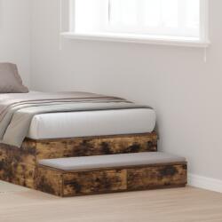 vidaXL Ágy Fiókok Füstölt Tölgy 75x36, 5x16, 5 cm Mérnöki Fa (866967) - vidaxl