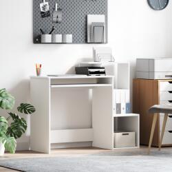 vidaXL Fehér Számítógépasztal Fehér Forgácslap Standard Tárolás (869466) - vidaxl