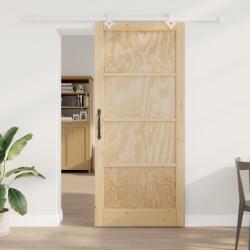 vidaXL Csúszóajtó hardverkészlettel 93x211 cm Tömör fenyőfából (3333600)