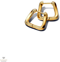 Pandora 14K aranyozott Csavart háromszög kis karika fülbevaló - 263875C00