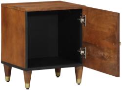 vidaXL Éjjeli Asztal 40x33x46 cm Tömör Mangófa (4018732) - vidaxl