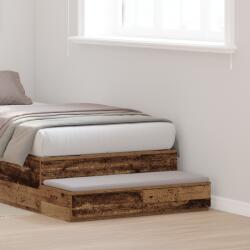 vidaXL Ágy Fiókok Régi Fa 90x36, 5x16, 5 cm Műanyag (866937) - vidaxl