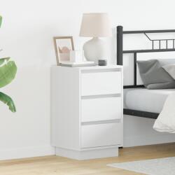 vidaXL éjjeli szekrény LED világítással, fehér 39x34, 5x65 cm szerelt fa (869626)