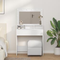 vidaXL Sminkasztal LED Fényekkel, Fehér - 79x41x135 cm (865109)