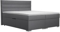 Blanar Kárpitozott ágy ágyneműtartóval és topperes matracokkal NEW BOLERO 160x200 cm szürke BIA160x200 s matracemi a topperem (BK0003)