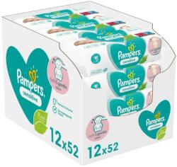 Pampers Sensitive nedves törlőkendő 12 x 52 db (81752617)