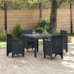 vidaXL Kerti Asztal Antracit 100x100x73 cm Poly Rattan (871680)