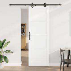 vidaXL Csúszóajtó hardver készlettel Fehér 78x232 cm Szilárd Fenyő (3333531)