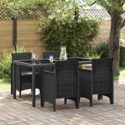 vidaXL Kerti Székek Párnákkal 4 db Antracit Poli Rattan (847471) - vidaxl