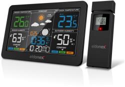 Eldonex ELDONEX EWS-1010-BK - Meteorológiai állomás LCD kijelzővel 2xAAA fekete TD0126 (TD0126)