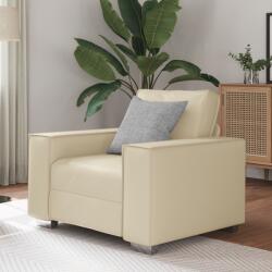 vidaXL Krémszínű Fotel 59 cm Műbőrből (4105040)