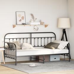 vidaXL Kanapékeret Fekete 107x203 cm Acél (42002634)