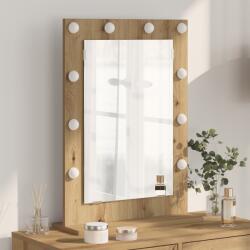 vidaXL Pipere Tükör Kézműves tölgy Fa 70 x 50 x 18 cm Pipere Tükör (868340)