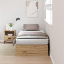 vidaXL Tároló ágykeret Artizán tölgy 75x190 cm (3335420)