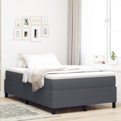 vidaXL Boxspring Ágy Sötétszürke Kis dupla Corduroy Anyag (3337398)